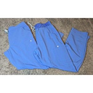 Lot of 2 FIGS Women’s Scrubs Pants Blue Technical Collection - Size Medium
